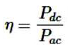 Rectifier efficiency (η)
